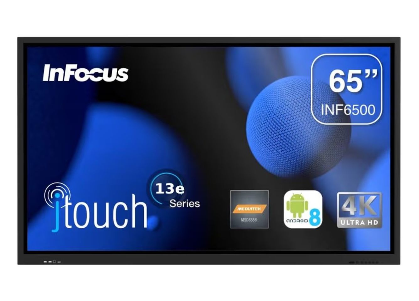 InFocus JTouch eSeries 65" Interactive Smart Board (IN6513e) - 4K UHD, Android 14, Google EDLA Certified